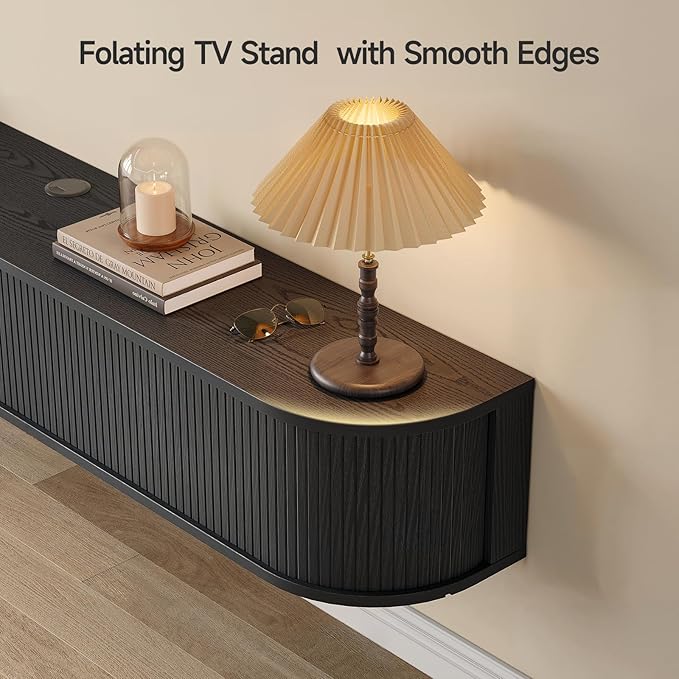 80" Floating TV Stand with Power Outlet