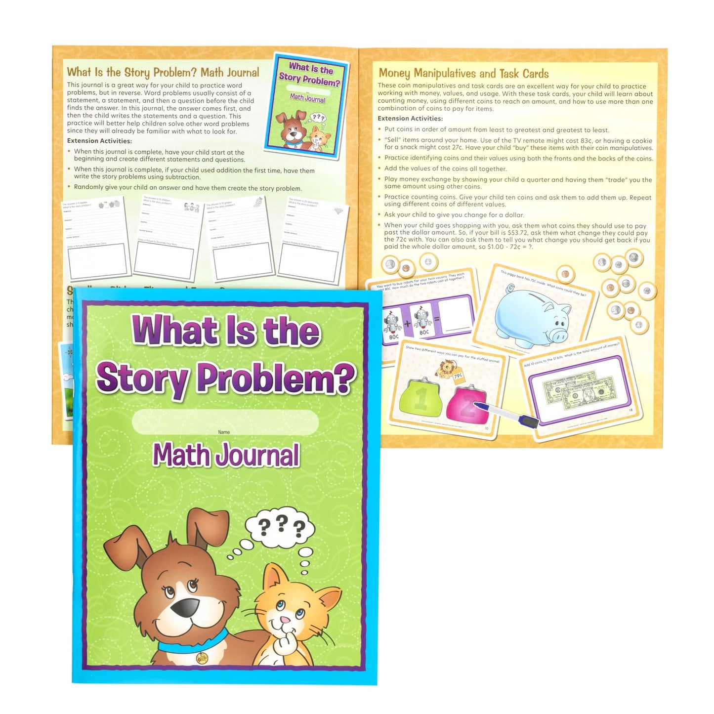 Really Good Stuff Family Engagement Math Kit - Second Grade Students (Ages 7-8) - Math Skills - Educational Kit