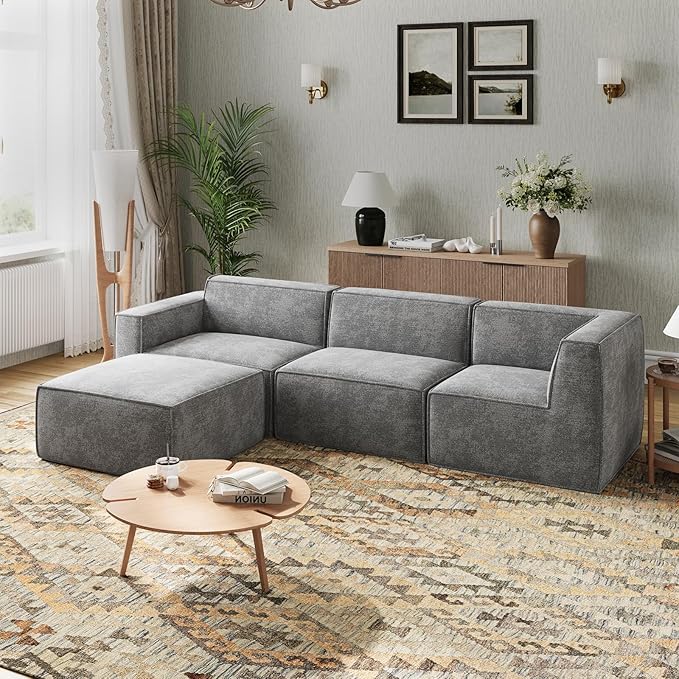 Novilla 109" Modular Sectional Sofa, No Assembly Cloud Sectional Couch