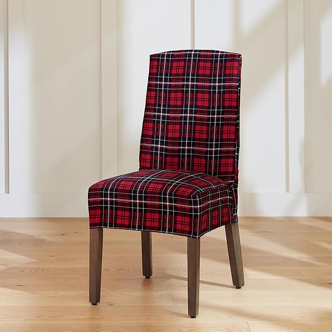 SureFit Cove Cotton Canvas Short Dining Room Chair Covers, Dining Chair Cover