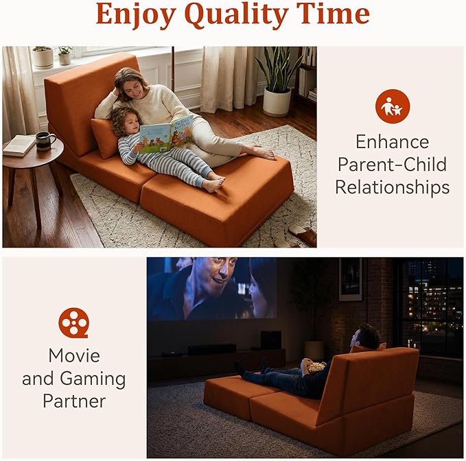 Fold Out Chair Bed, Folding Sofa Bed, 3 in 1 Convertible Sleeper Chair Bed
