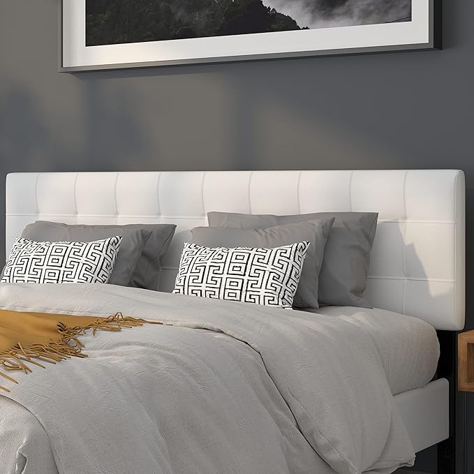 Flash Furniture Bedford Box Stitch Tufted Upholstered King Size Headboard in