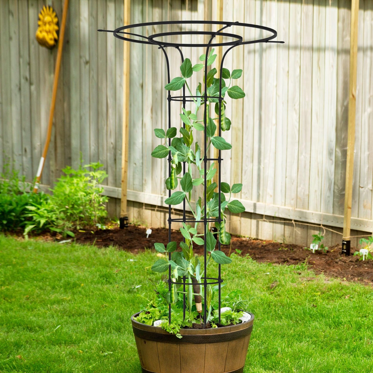 Trellume Trellis for Climbing Plants Outdoor - 69"(H), Expandable and Rust-Proof Metal Plant Support, Easy Installation, Garden Trellis for Potted Roses, Vines, Jasmine(2 Pack)