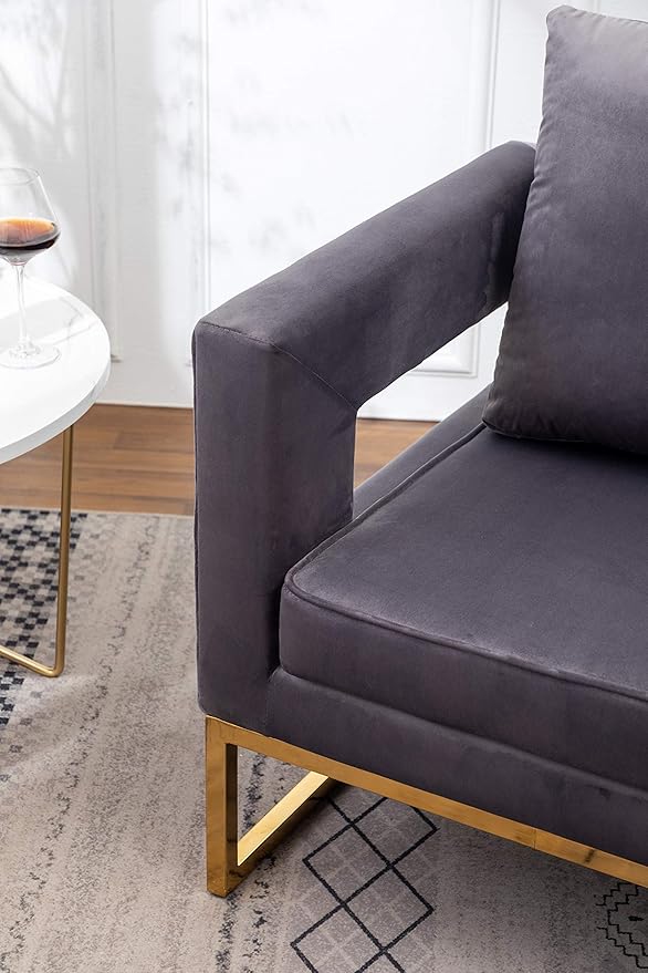 Roundhill Furniture Lenola Upholstered Accent Arm Chair