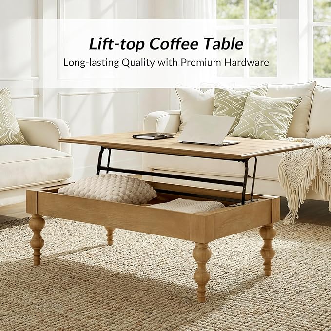 HULALA HOME Coffee Table Lift Top