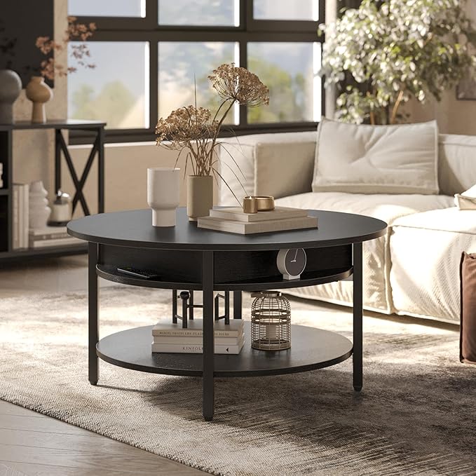 FABATO Round Lift Top Coffee Table