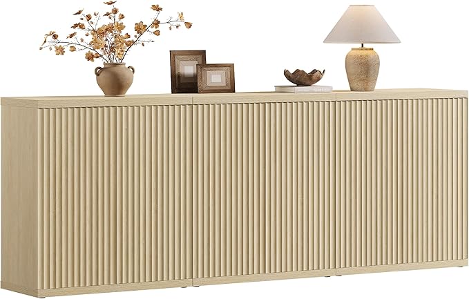 SICOTAS Buffet Cabinet with Storage Accent Sideboard Modern Credenza with Doors