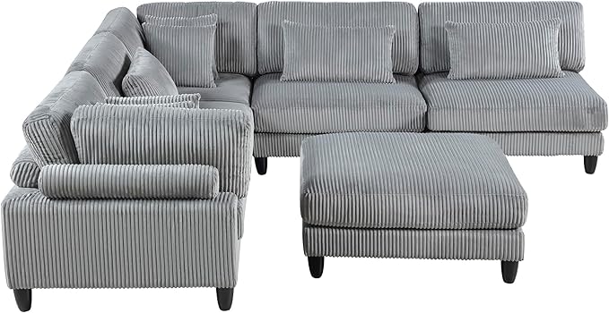 Lexicon 120 Inch Modular Sectional Sofa