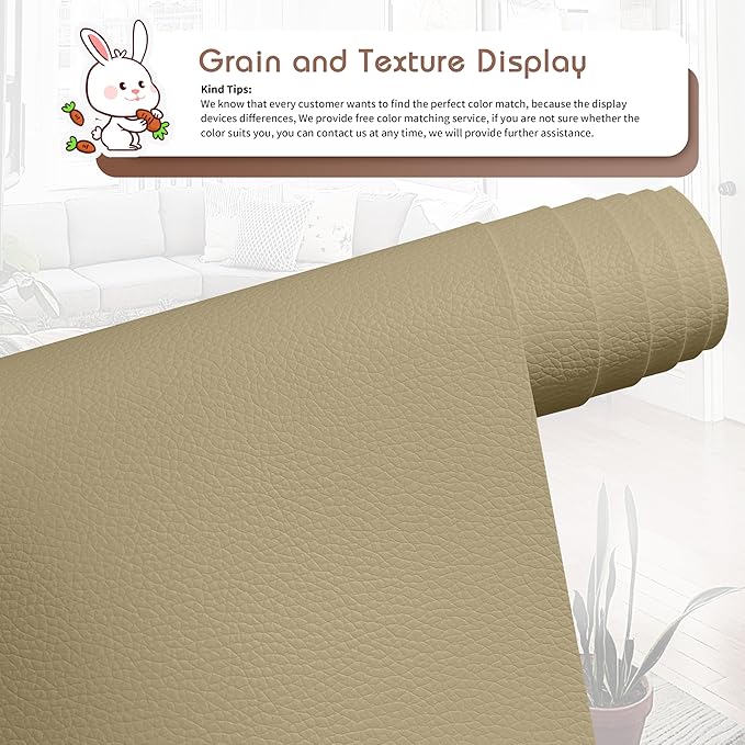 KING MOUNTAIN Leather Repair Patch, 12 x 60 Inches self Adhesive Leather Repair