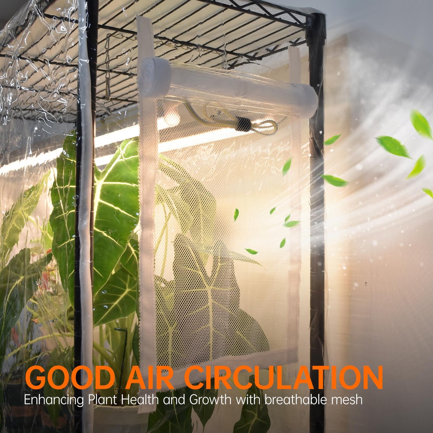 Bstrip Indoor Greenhouse with Grow Light, Indoor Greenhouse Cabinet with 6 Pack 90W Grow Lights with Timer, Mini Green House for Indoor Plant, Seed Starter, Seeding, 35.4"x13.8"x70.8"