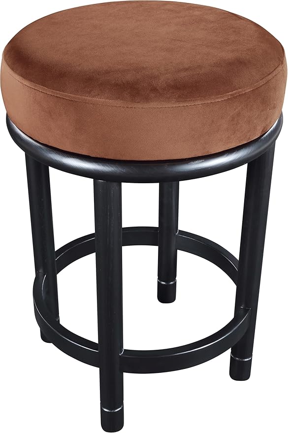 Meridian Furniture 977Cognac-C Monette Collection Art Deco Counter Stool