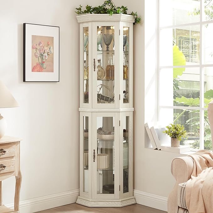 Glass Corner Display Cabinet