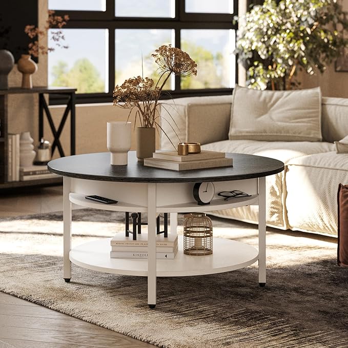 FABATO Round Lift Top Coffee Table