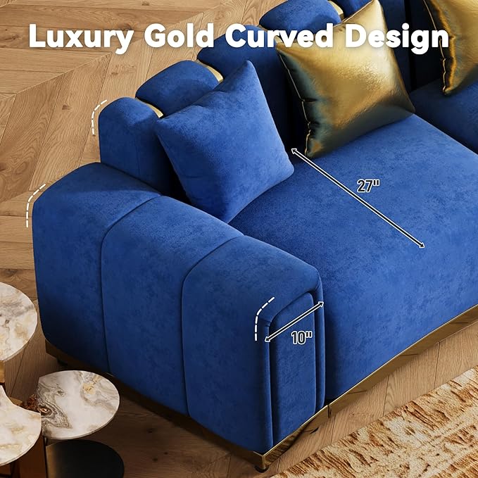 Oversized Velvet Chesterfield Couch