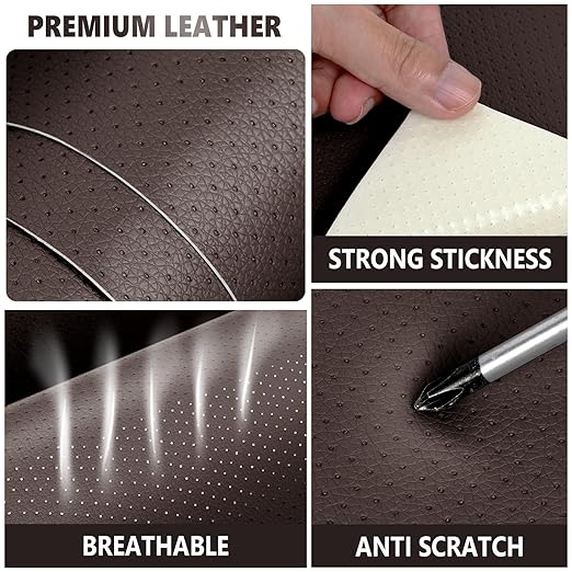 Leather Repair Patch, Breathable Perforated Self Adhesive Repair Patch