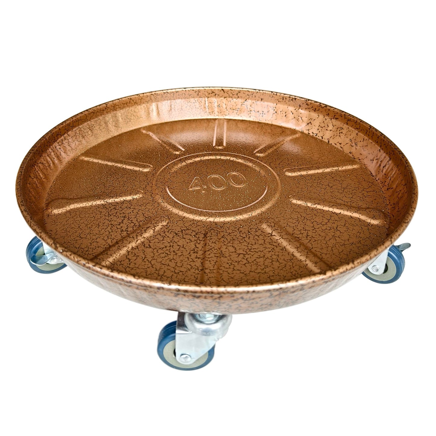 Mornteko Plant Pallet Caddy, 15.94" Heavy Duty Metal Planter Pot Mover, Plant Pot Pallet Dolly Caster with Iron Wheels, 2 Pack (15.94 inches, Bronze)