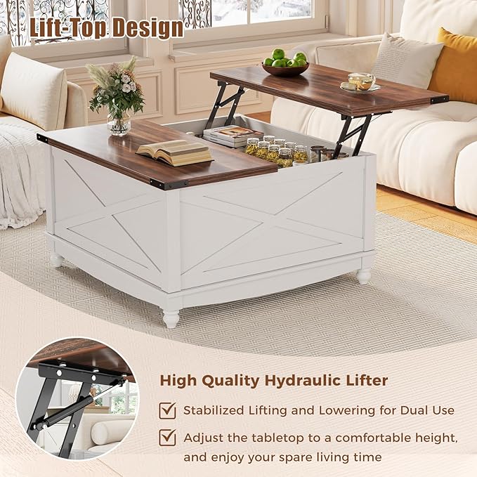 ALLSTAND 31.5" Lift Top Coffee Table