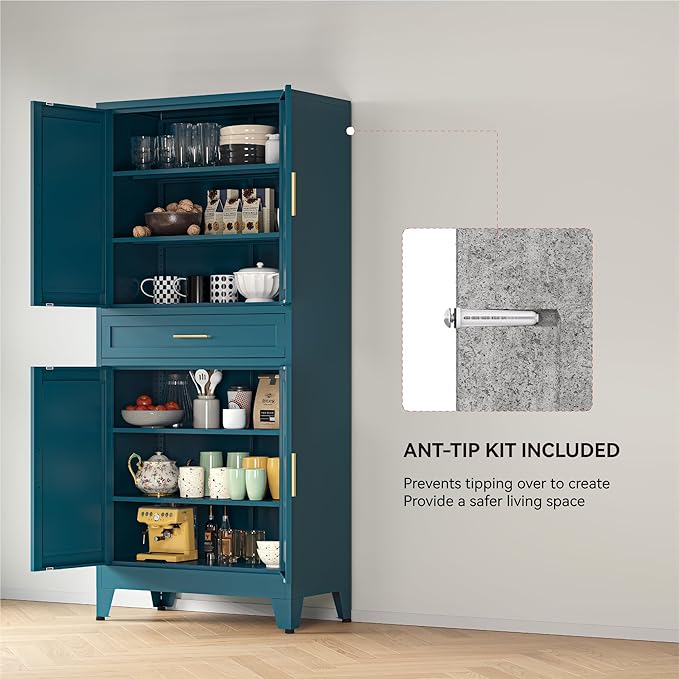 YAUWOH 71''Tall Kitchen Pantry Cabinet