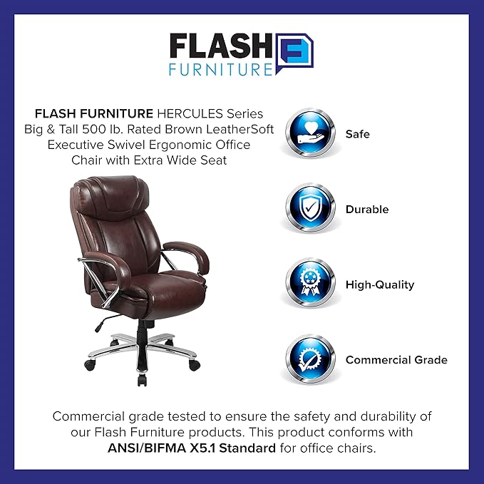 Flash Furniture Hercules Series High-Back Swivel LeatherSoft Office Chair