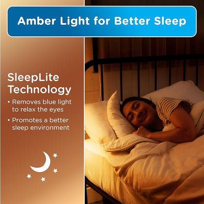 Enbrighten SleepLite Motion Sensor Night Lights Plug Into Wall Nightlight Amber Light Bathroom Bedroom Kitchen Nursery Kids Adults Brushed Nickel 2-Pack