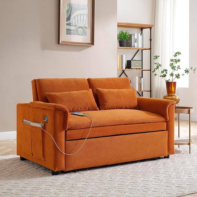 55.5" Small Sleeper Sofa Couch