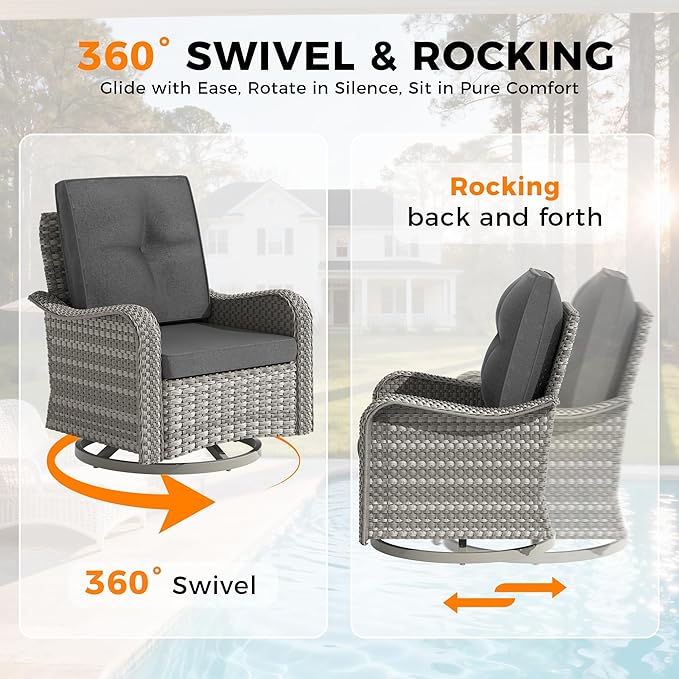 8-Seat Outdoor Wicker Patio Furniture Set