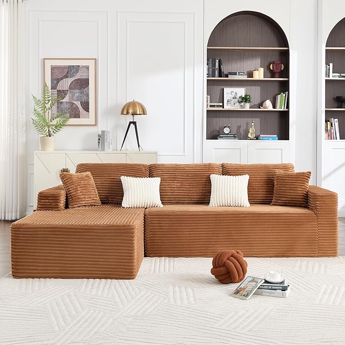 Opiesit 108" Boneless Couches for Living Room, Modular Sectional Sofa
