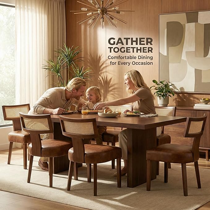 VESCASA Faux Leather Upholstered Dining Chairs