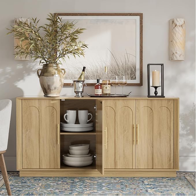 FORTUNETEC Sideboard Buffet Cabinet