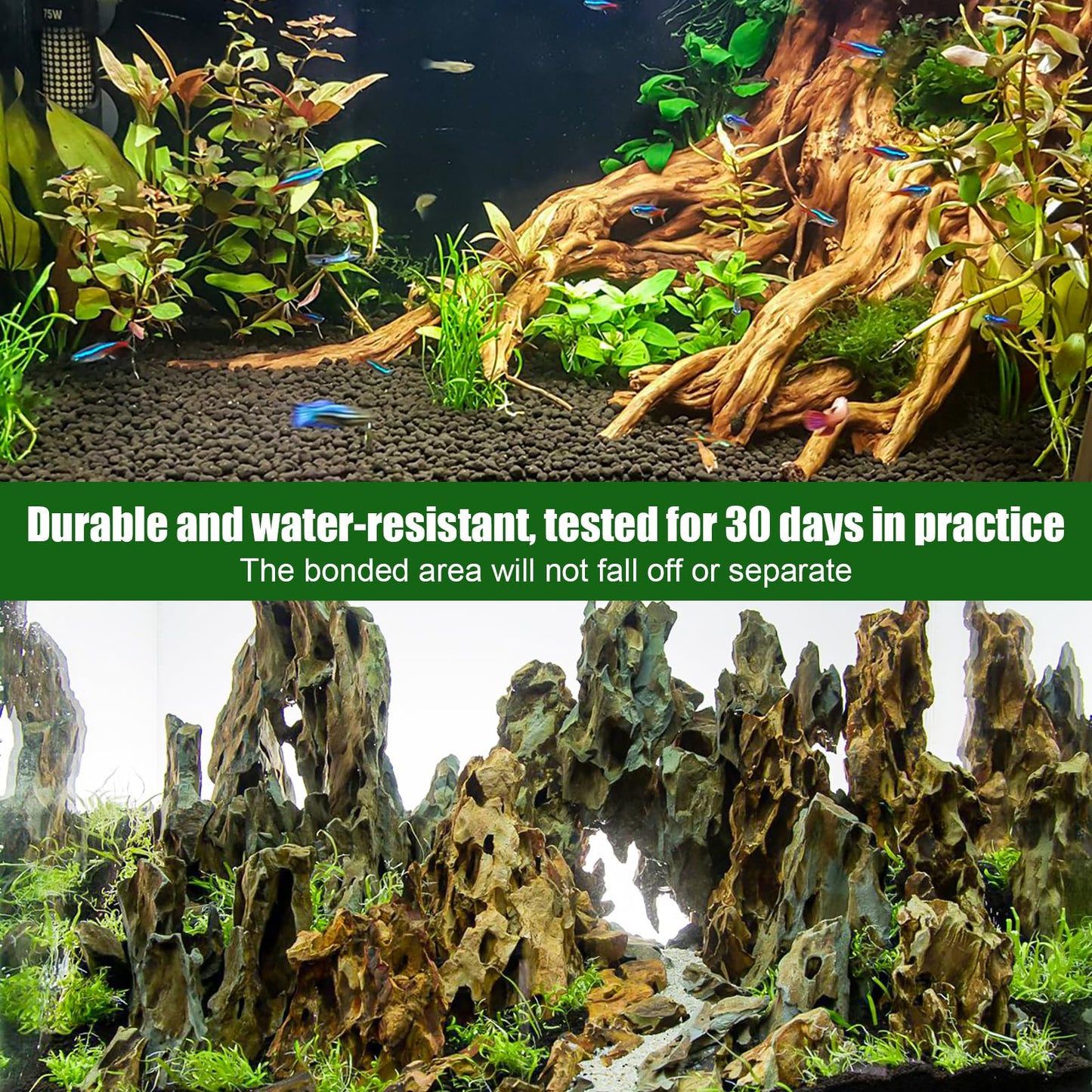 Hygger CO2 Special Aquarium Liquid Glue for Fish Tank Landscaping, Aquarium Safe Instant Glue for Driftwood, Rocks, Stones,Build Beautiful Waterscapes,Cannot Be Used for Aquatic Plants or Corals