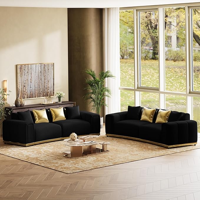 Oversized Velvet Chesterfield Couch