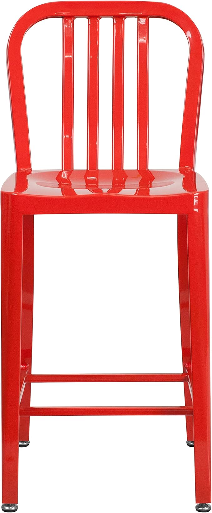 Flash Furniture Gael Commercial Grade 2 Pack 24" High Red Metal Indoor-Outdoor