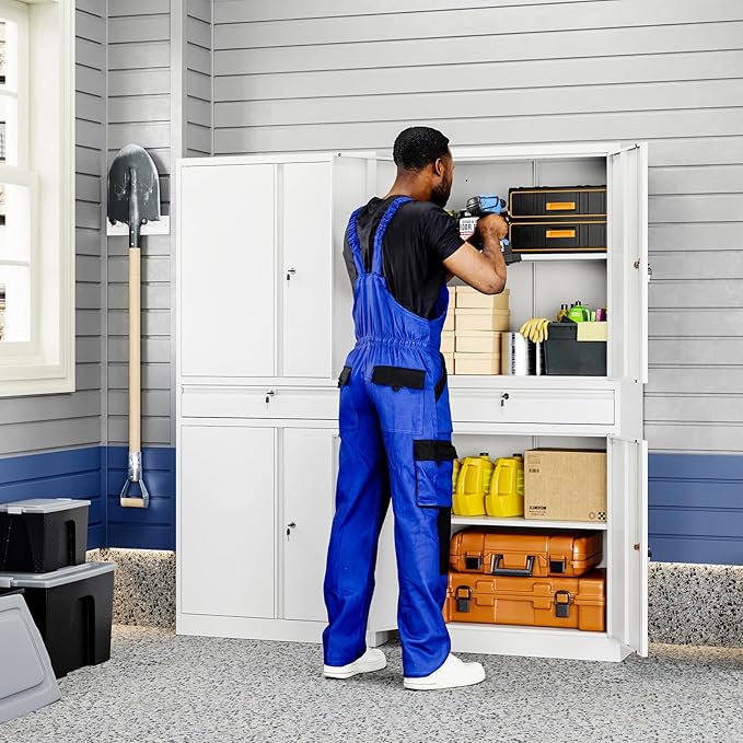 Yizosh Metal Garage Storage Cabinet