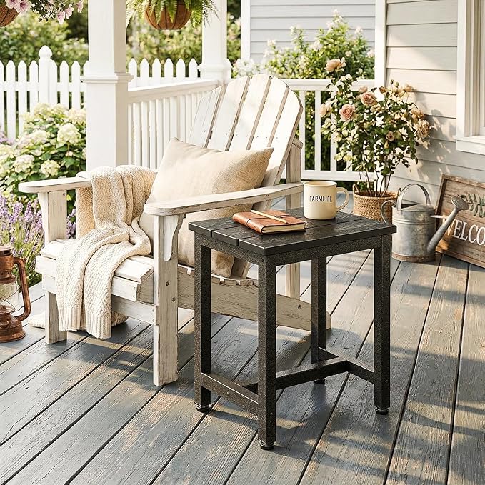 ODK Outdoor Side Tables Set of 2, Adirondack Patio End Table