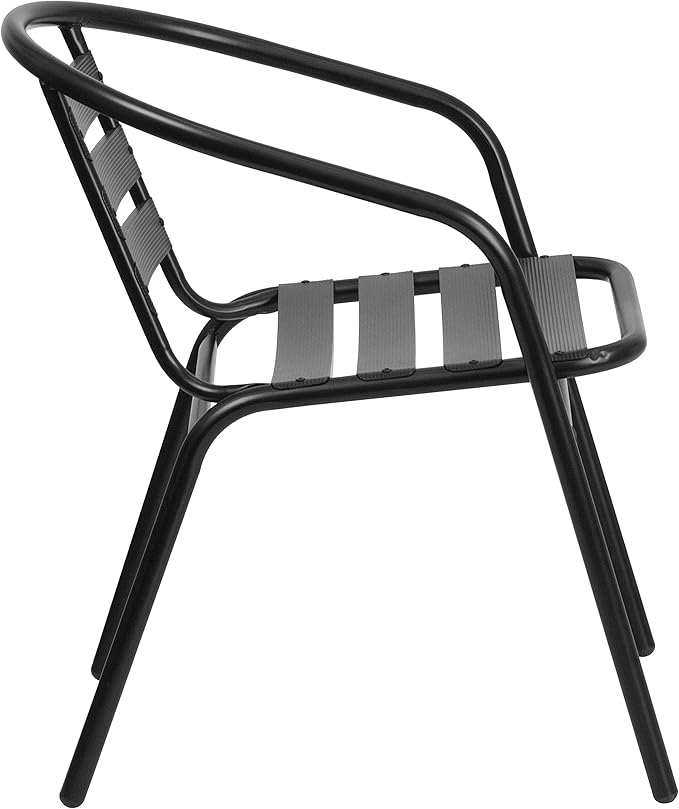 Flash Furniture Lila 7-Piece Glass Patio Table and Chairs Set, Outdoor Patio