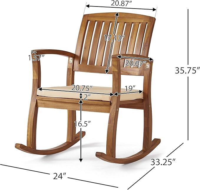 Christopher Knight Home Selma Acacia Rocking Chairs