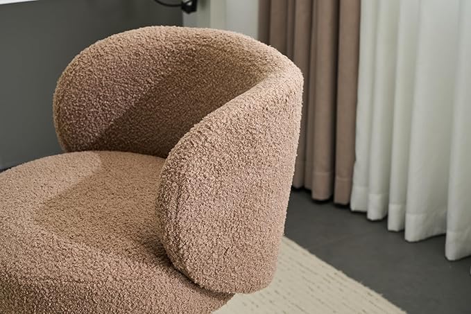 VINGLI Cute Small Swivel Desk Chair Comfy no Wheels, Ergonomic Low-Back Lumbar