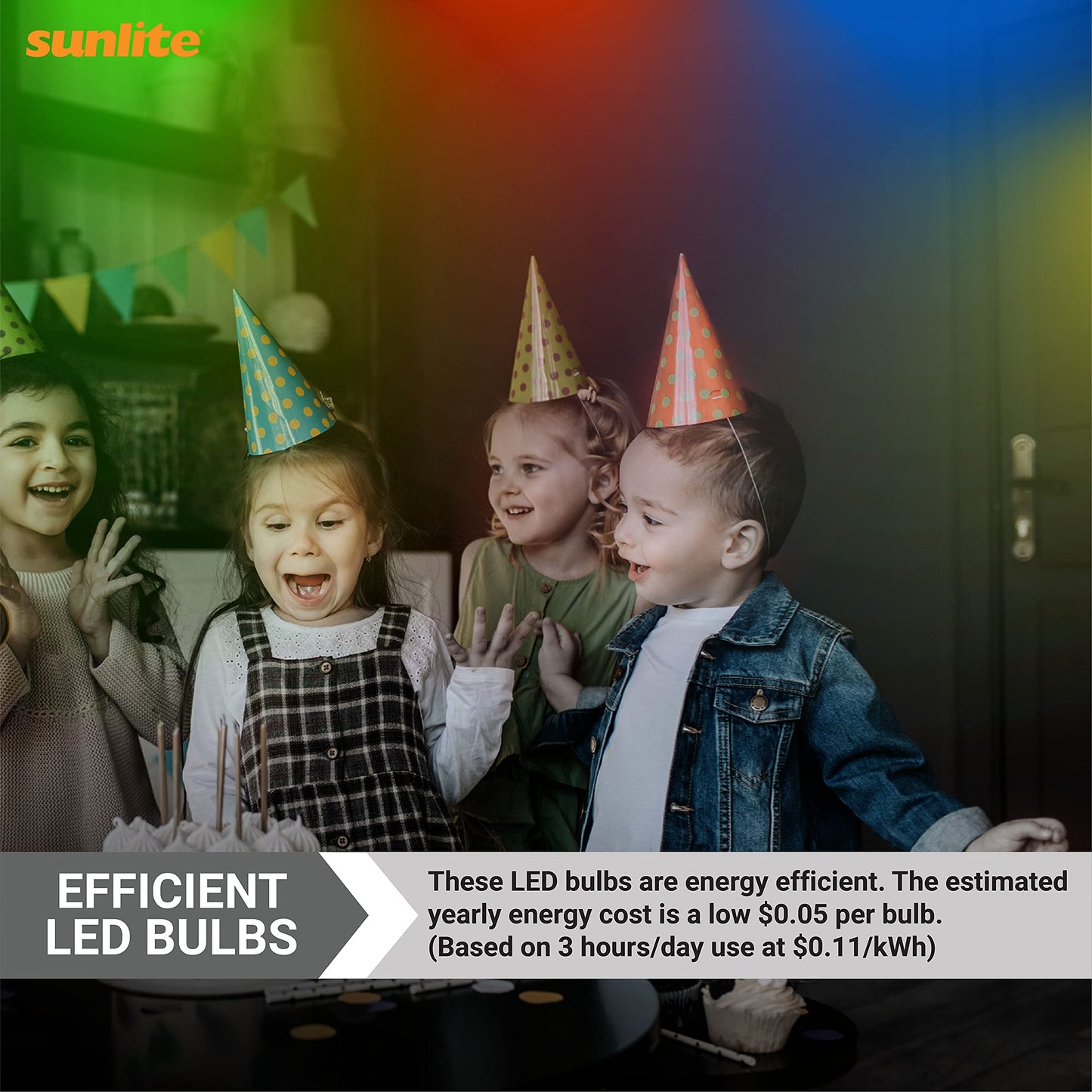 Sunlite 80705 LED C9, Holiday Decorative Light Bulb, 0.4 Watts, E17 Intermediate Base, Faceted Christmas-Lights; Nightlight, Blue