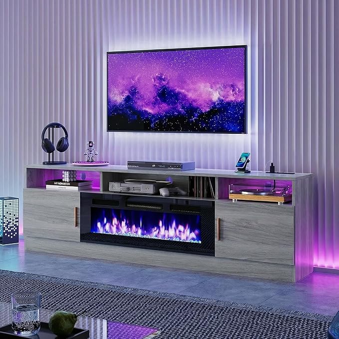 oneinmil 70" Fireplace TV Stand