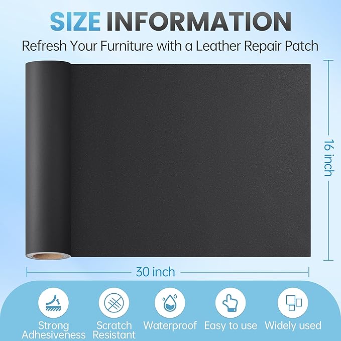 Leather Repair Patch Tape Kit, Vinyl Leather Repair Kit