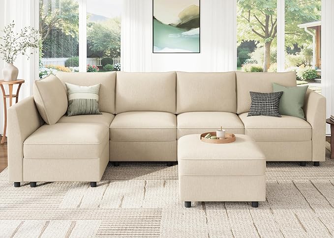 HONBAY Modular Sectional Couch L Shaped Sectional Sofa