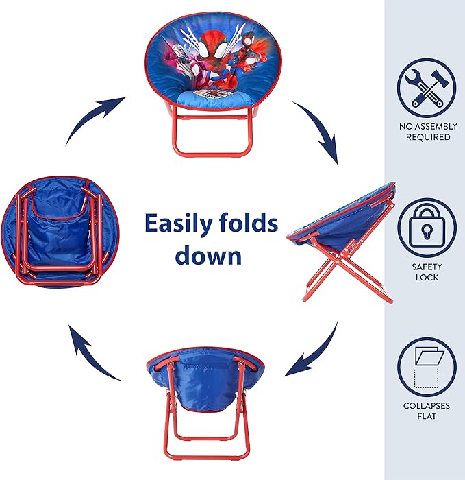 Marvel Spidey and His Amazing Friends 19” Frame Folding Toddler Saucer™ Chair