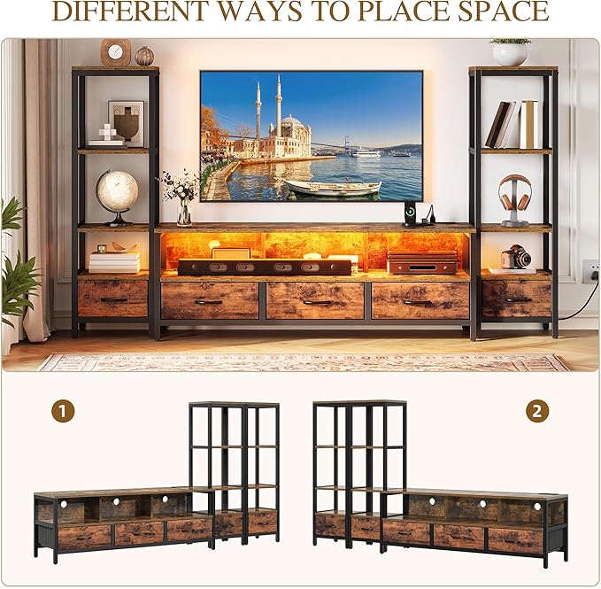 YITAHOME TV Stands for 65 inch TV Entertainment Center