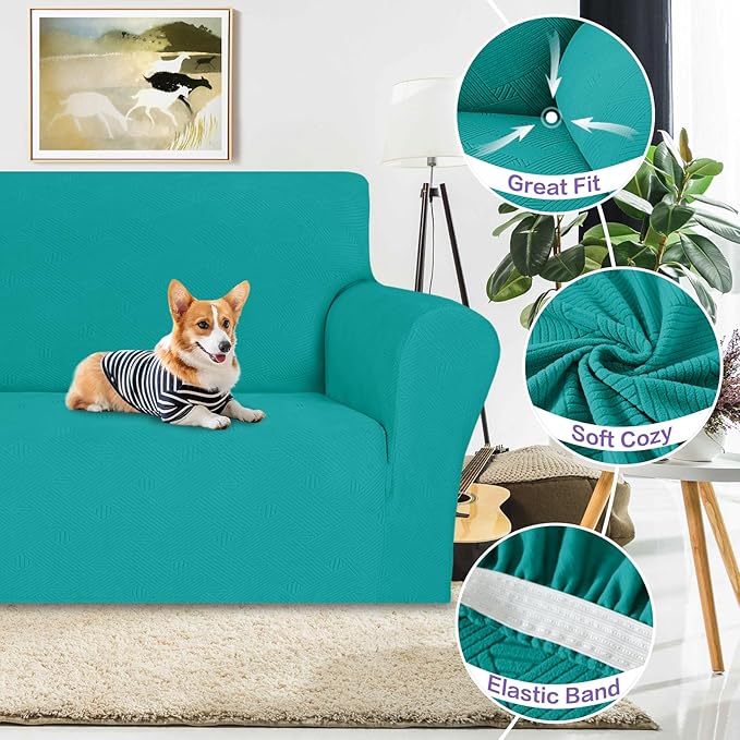 ZNSAYOTX Oversized Super Stretch Couch Cover, New Striped Sofa Covers