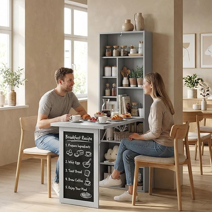HOMCOM Fold-Out Convertible Writing Table, Computer Desk