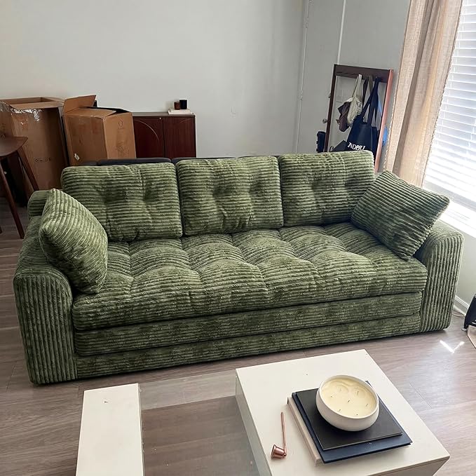Homkdom 3 Seater Convertible Folding Sofa Bed, Pull Out Sleeper Sofa