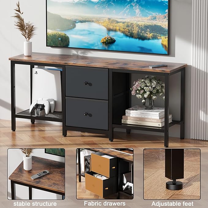 TV Stand Suitable for TVs up to 55 Inches, Entertainment Center