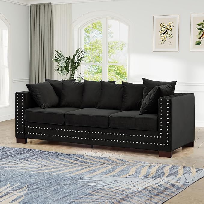 84.5"W Mid Century Modern Couch