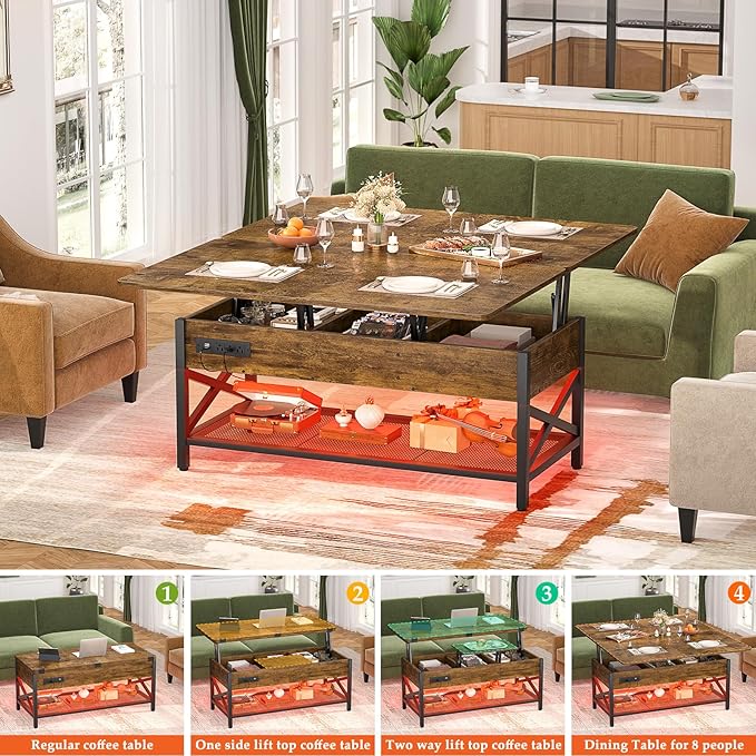 Aheaplus Coffee Table Lift Top