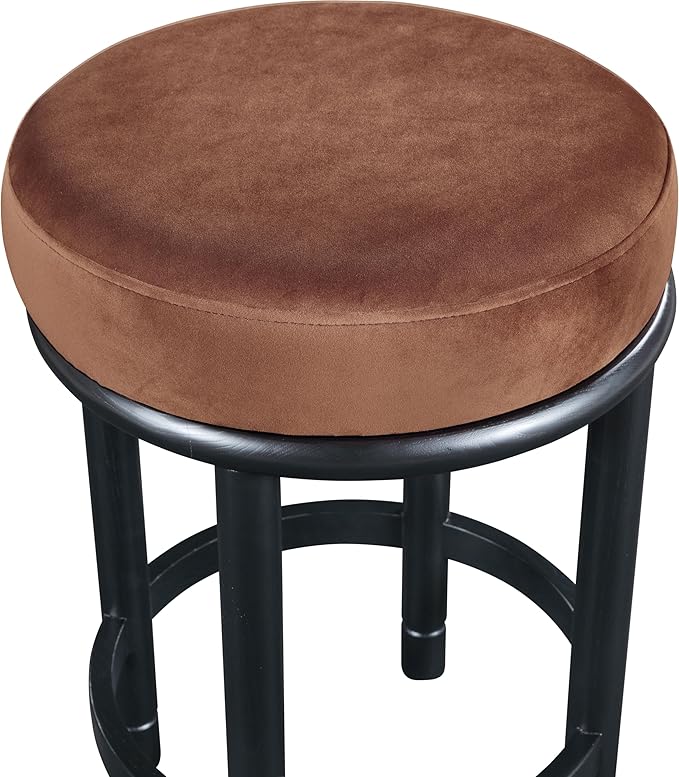 Meridian Furniture 977Cognac-C Monette Collection Art Deco Counter Stool